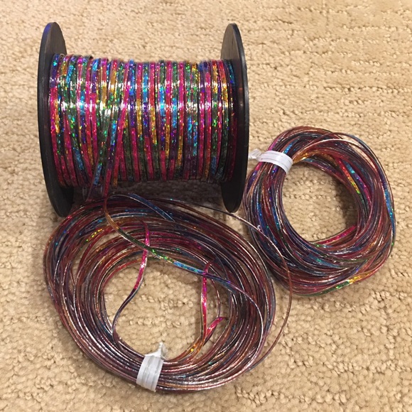 Rainbow Sparkly PVC Cord - Picture 4 of 5